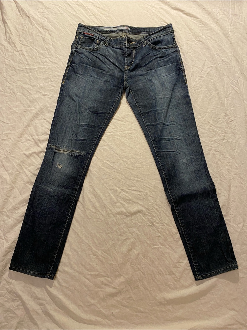 iT Brand Ultra Low Rise Y2K Jeans - Medium/Dark Wash Size 28.  7.5 inch rise
